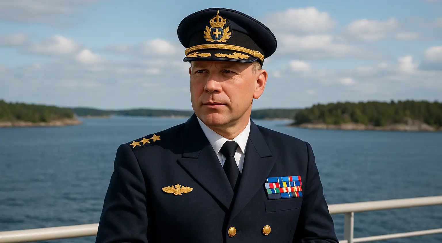 Viceamiral gradbeteckning – illustration av svenska militära grader