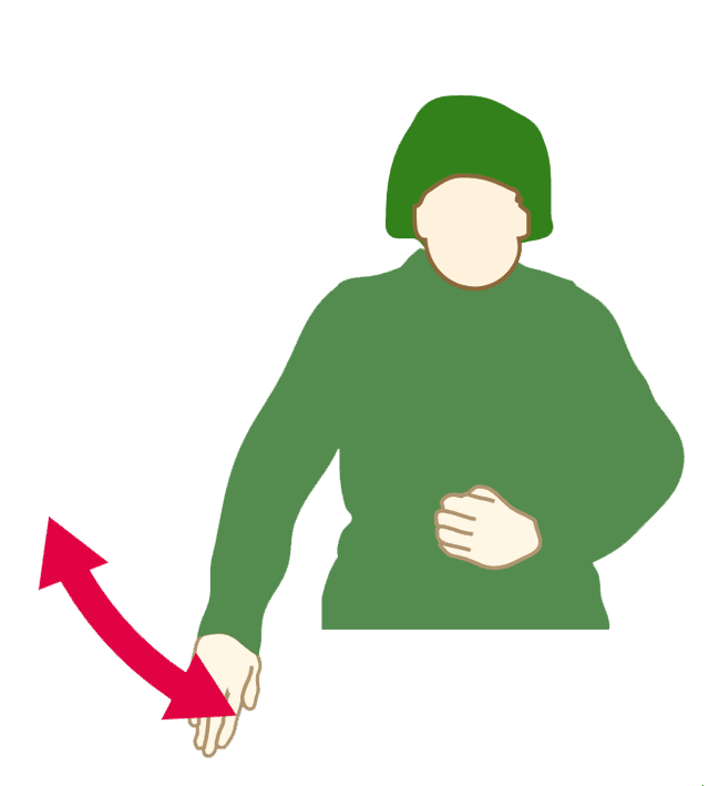 Handtecken: Tjänst till fots