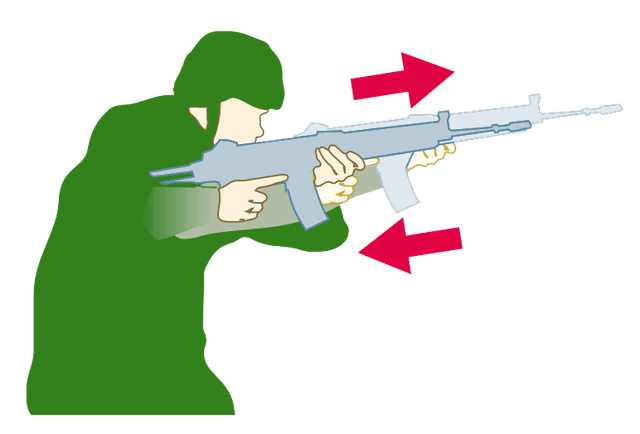 Handtecken: Fienden synlig i utpekad riktning