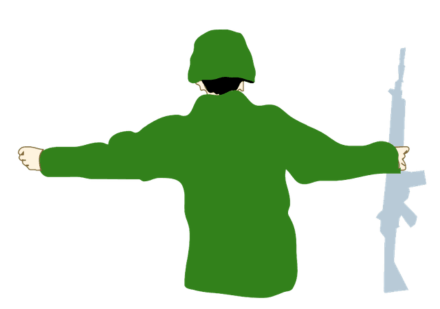 Handtecken: Skyttelinje