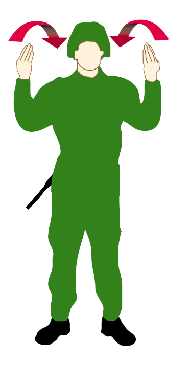 Handtecken: Framåt